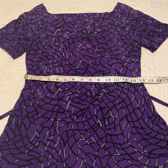 Purple dress top with pattern print - Picture 4 of 6